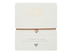 4062372014982 - Kugelarmband - Love your life - rosévergoldet - Herz