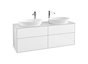 4062373206973 - Villeroy und Boch Finion Waschtischunterschrank F96100GF 160x603cm Abdeckplatte white matt Glossy white lacquer