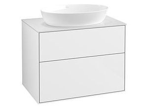 4062373214114 - Villeroy und Boch Finion Waschtischunterschrank F99100GF 80x603cm Abdeckplatte white matt Glossy white lacquer