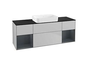 4062373375587 - Villeroy und Boch Finion Waschtischunterschrank G742HGGJ 160x603x501cm Regale Midnight matt lacquer Light grey matt