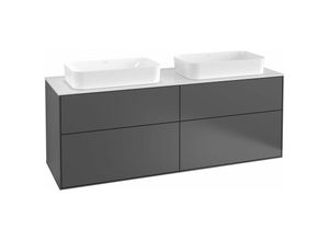 4062373523377 - Villeroy&boch - Villeroy und Boch Finion Waschtischunterschrank G7100 1600x603x501mm Abdeckplatte White Matt Farbe Glossy Black Lacquer - G72100PH