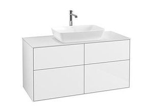 4062373643761 - Villeroy und Boch Finion Waschtischunterschrank F79100GF 120x603cm Abdeckplatte white matt Glossy white lacquer