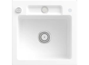 4062373714270 - Villeroy&Boch Spülbecken Küchenspüle Siluet 50 s Weiß Alpin 510x510mm Unterschrankbreite 50cm