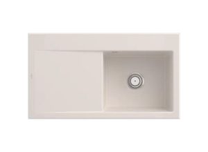 4062373796610 - Villeroy&boch - Villeroy&Boch Spülbecken mit Abtropffläche links Subway Style 50 Crema Beige 90x51cm Keramik Handbetätigung