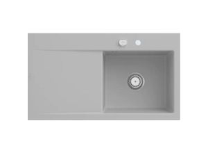 4062373796788 - Villeroy&boch - Villeroy&Boch Spülbecken mit Abtropffläche links Subway Style 50 Stone 90x51cm Keramik Excenterbetätigung