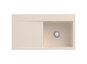 4062373796818 - Villeroy&Boch Spülbecken mit Abtropffläche links Subway Style 50 flat Ivory Beige 88x49cm Handbetätigung