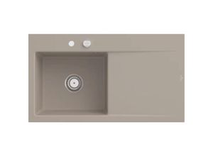 4062373797129 - Villeroy&Boch Spülbecken mit Abtropffläche rechts Subway Style 50 Almond 90x51cm Keramik Excenterbetätigung