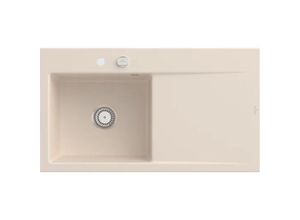 4062373797136 - Villeroy&Boch Spülbecken mit Abtropffläche rechts Subway Style 50 Ivory 90x51cm Keramik Excenterbetätigung - Ivory