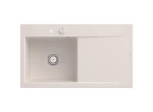 4062373797181 - Villeroy&Boch Spülbecken mit Abtropffläche rechts Subway Style 50 Crema 90x51cm Keramik Excenterbetätigung