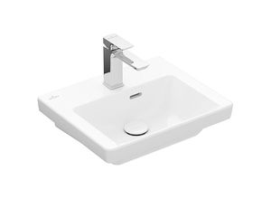 4062373810989 - Villeroy&boch - Subway 30 Handwaschbecken 450 x 370 mm 1 Hahnloch mit Überlauf ungeschliffen 437045 Farbe Weiß Ceramicplus - 437045R1