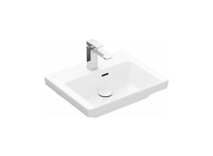 4062373816271 - Villeroy&boch - Subway 30 Handwaschbecken 500 x 400 mm 1 Hahnloch mit Überlauf ungeschliffen 4370FF Farbe Stone White Ceramic Plus - 4370FFRW