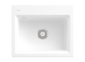 4062373898574 - Villeroy&boch - Villeroy&Boch Rechteckiges Spülbecken Keramikspüle Subway Style 60 s Weiß Alpin 60x51cm Unterschrankbreite 60cm