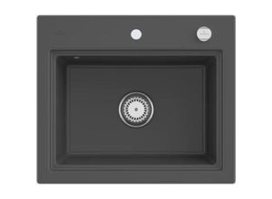 4062373903117 - Villeroy&boch - Villeroy&Boch Rechteckiges Spülbecken Keramikspüle Subway Style 60 s Graphite 60x51cm Unterschrankbreite 60cm