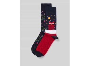 4062448774369 - Socken mit Baumwolle und Motiv-Stitching 2er-Pack