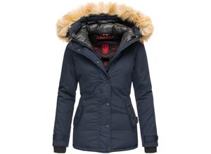 4062649015704 - NAVAHOO Damen Warmer Winterjacke Parka mit Kunstfell-Kapuze Laura