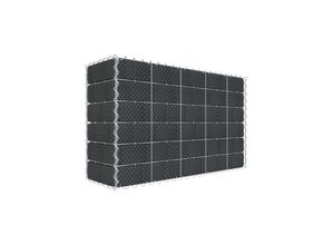 4062687011621 - Gabiona Begrünte Gabione mit Vlies & Sichtschutzstreifen 100 cm x 60 cm x 30 cm (L x H x T) Maschenweite 10 cm x 10 cm Spirale