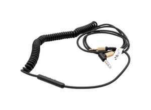 4062692010763 - Audio aux Kabel kompatibel mit Marshall Kilburn Kilburn 2 Kopfhörer - Audiokabel 35mm Klinkenstecker 150 - 230 cm Gold Schwarz - Vhbw