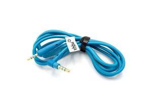 4062692016123 - Audio aux Kabel kompatibel mit Bose QuietComfort QC-25 QC25 Kopfhörer - Audiokabel 35 mm Klinkenstecker Mikrofon Rufannahme-Taste Blau - Vhbw