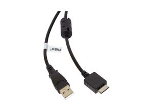 4062692028737 - vhbw USB Datenkabel (Typ A auf MP3 Player) Ladekabel kompatibel mit Sony Walkman NW-S736F NW-S738F MP3 Player - schwarz 150cm