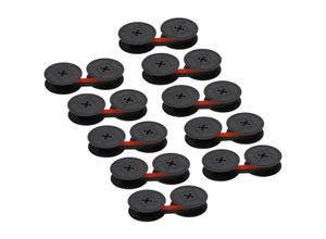 4062692042900 - vhbw 10x Farbband Schriftband kompatibel mit Triumph-Adler Universal 275 Nadeldrucker Bondrucker schwarz   rot