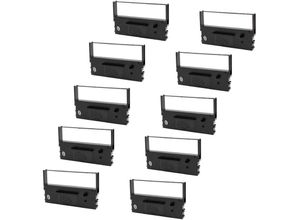 4062692045451 - 10x Farbband Schriftband kompatibel mit Casio 4050 ce 4000 ce 4050 Nadeldrucker Bondrucker schwarz - Vhbw