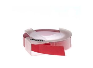 4062692106602 - Vhbw - 3D Prägeband-Schriftband Kassette kompatibel mit Dymo 1805 1855 Jet Junior Mini Omega Etiketten-Drucker 9mm weiß auf dunkelrosa