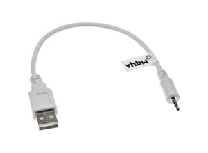 4062692108002 - vhbw USB-Ladekabel kompatibel mit JBL Synchros E30 E40BT E45BT E50BT S400 S400BT Kopfhörer weiß 205cm - USB 20 Typ A auf 25mm Klinkenstecker