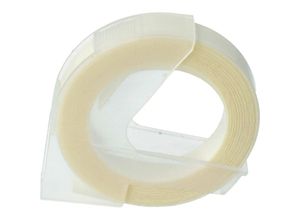 4062692108064 - 1x 3D Prägeband-Schriftband-Kassette kompatibel mit Dymo 1610 1575 1595GY 1745 1755 Etiketten-Drucker 3m x 9mm Weiß auf Transparent - Vhbw