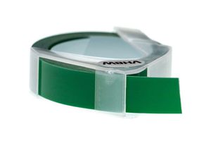 4062692108101 - 3D Prägeband-Schriftband Kassette Ersatz für Dymo 0898162 für Etiketten-Drucker 12mm weiß auf grün - Vhbw