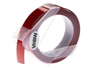 4062692108118 - 3D Prägeband-Schriftband Kassette Ersatz für Dymo 0898152 für Etiketten-Drucker 12mm weiß auf rot - Vhbw