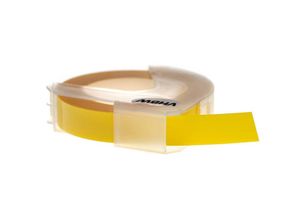 4062692108705 - 3D Prägeband-Schriftband Kassette Ersatz für Dymo 0898220 S0898220 für Etiketten-Drucker 9mm weiß auf hellgelb - Vhbw