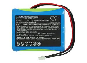 4062692234732 - Akku kompatibel mit Medical econet Compact 2 Medizintechnik (2600mAh 111V Li-Ion) - Vhbw