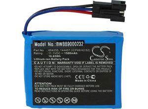 4062692235630 - Akku kompatibel mit MedCaptain MP-30 MP-60 SYS-6010 Medizintechnik (1500mAh 111V Li-Ion) - Vhbw