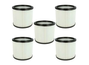 4062692524161 - Vhbw - 5x Faltenfilter kompatibel mit Mauk nts Nass Trockensauger 30l 1200W 20l 1200W Staubsauger - Filter Patronenfilter weiß