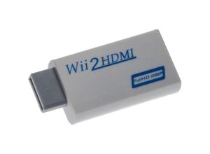 4062692551259 - vhbw HDMI Adapter kompatibel mit Nintendo Wii Spielekonsole auf HDMI Monitor   HDTV Konverter + 35mm Audiobuchse - weiß