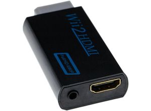 4062692551303 - vhbw HDMI Adapter kompatibel mit Nintendo Wii Spielekonsole auf HDMI Monitor   HDTV Konverter + 35mm Audiobuchse - schwarz