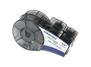 4062692555868 - Schriftband-Kassette kompatibel mit Brady BMP21 BMP21-LAB BMP21-PLUS id pal labpal Etiketten-Drucker 935mm Schwarz auf Weiß Vinyl - Vhbw