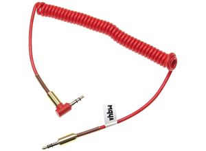 4062692559545 - Vhbw - Stereo Audio Kabel Adapter für diverse Geräte - 35 mm auf 35 mm Klinkenstecker Vergoldet Gewinkelt Rot Gold