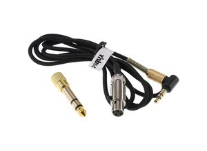 4062692575286 - Audio aux Kabel kompatibel mit akg K240 mk ii K141 mk ii K171 mk ii Kopfhörer - Audiokabel 35 mm Klinkenstecker auf 63 mm 12 m Schwarz - Vhbw