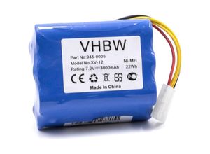 4062692590258 - Vhbw - Akku kompatibel mit Vorwerk VX100 Staubsauger (3000mAh 72V NiMH)