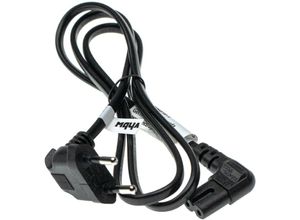 4062692611830 - Netzkabel Schutzkontaktstecker für Kaltgeräte zB pc Monitor Computer Drucker - C7 Buchse 1 m Gewinkelt - Vhbw