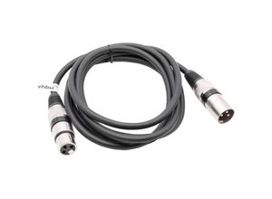 4062692706239 - vhbw DMX-Kabel XLR Stecker auf XLR Buchse kompatibel mit Beleuchtung Schweinwerfer Bühnenlicht - 3-polig PVC Kabel-Mantel schwarz 2m