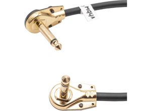 4062692706338 - Vhbw - Gitarren-Patchkabel 30cm Klinke Kabel kompatibel mit Effektpedale - Klinkenpatchkabel mit 635mm Klinkenstecker gewinkelt gold   schwarz