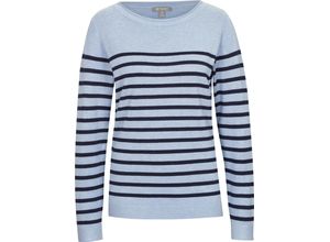 4062703803865 - GALERIA essentials Pullover Rundhalsausschnitt Langarm Streifen für Damen blau M