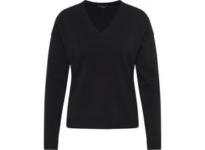 4062704236099 - MANGUUN collection Pullover Strick V-Ausschnitt für Damen schwarz S