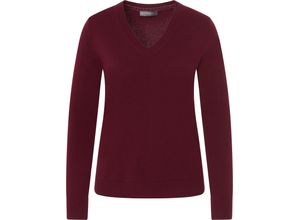 4062704698897 - GALERIA Cashmere Pullover Schweden V-Ausschnitt feingerippte Abschlüsse für Damen rot 34