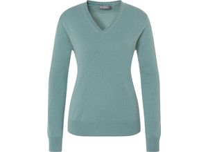 4062704701962 - GALERIA Seide-Cashmere Pullover Monaco V-Ausschnitt für Damen türkis 34