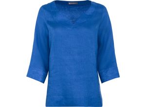 4062704958052 - GALERIA Leinenbluse Leni Split-Neck 3 4-Arm für Damen blau 38