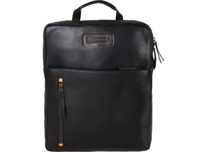 4062741157777 - DUNMORE Laptoprucksack Leder Reißverschluss schwarz