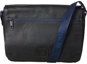 4062741158132 - DUNMORE Umhängetasche Leder Logo-Patch schwarz